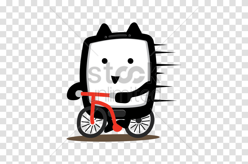 Cute Character Cycling Vector Image, Lawn Mower, Insect, Invertebrate, Animal Transparent Png