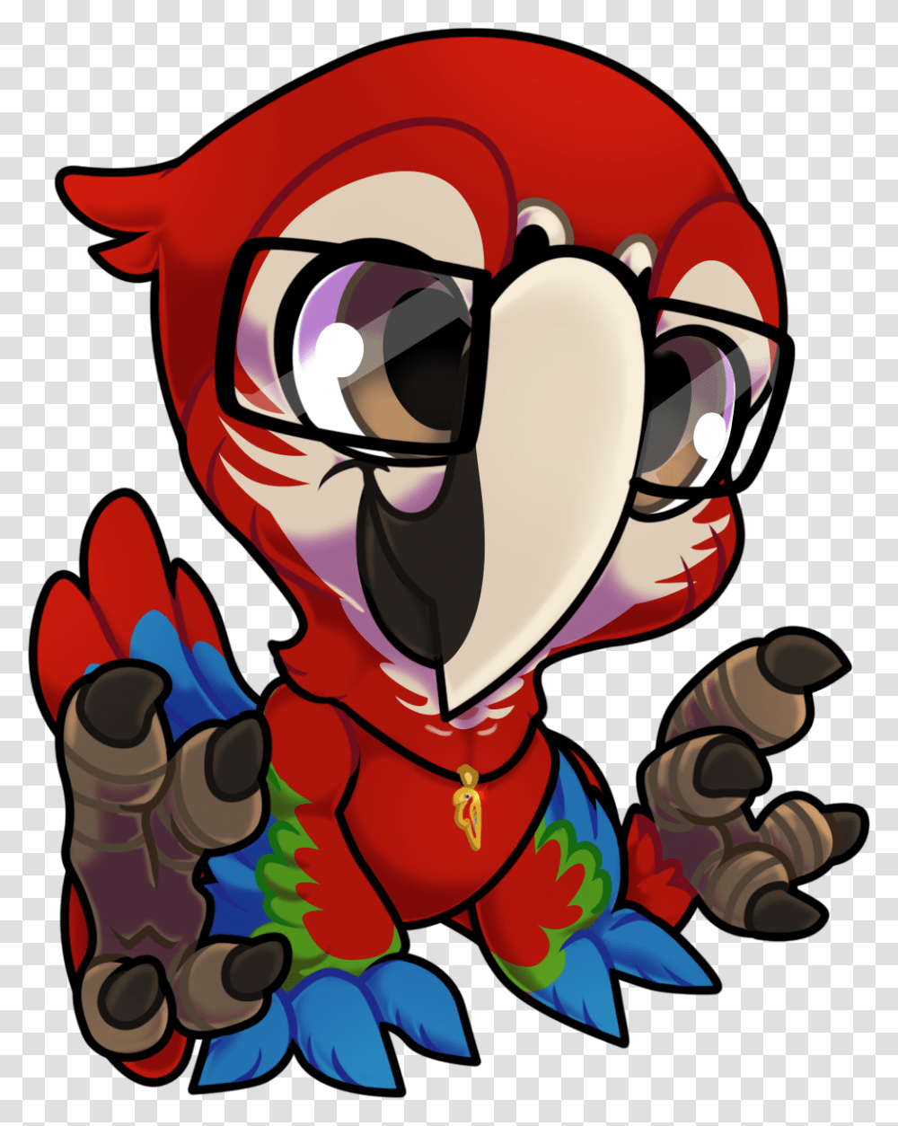 Cute Chibi Joel The Green Winged Macaw Cartoon, Helmet, Modern Art Transparent Png