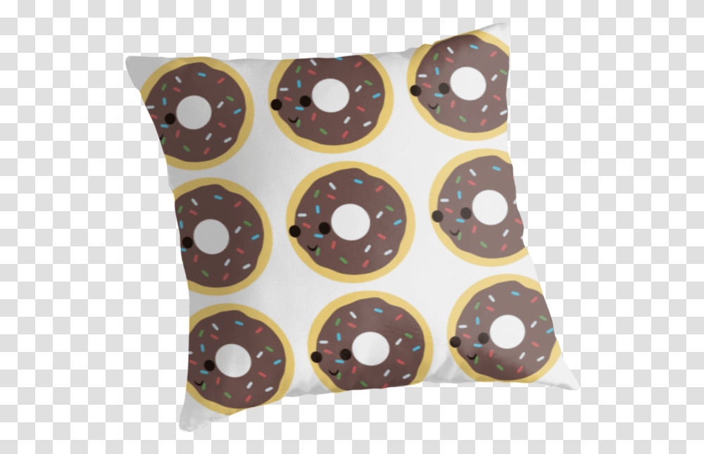 Cute Chocolate Glazed Donut Pattern By Eggtooth Chocolate, Pillow, Cushion, Person, Human Transparent Png