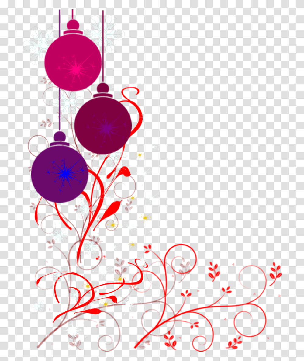 Cute Christmas Corner Light Clipart Border, Floral Design, Pattern Transparent Png