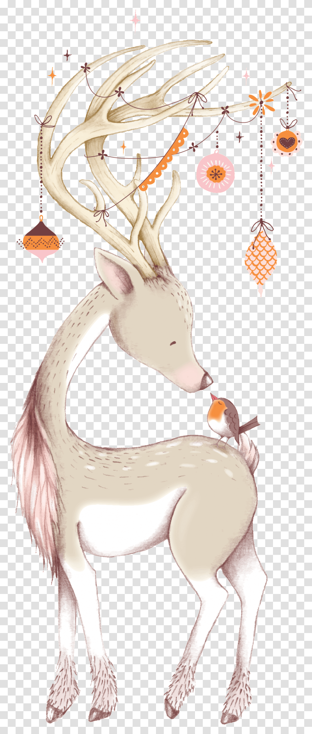 Cute Christmas Deer Ornaments Amp Oval Ornament Christmas Picture Cute, Animal, Mammal, Sweets, Food Transparent Png