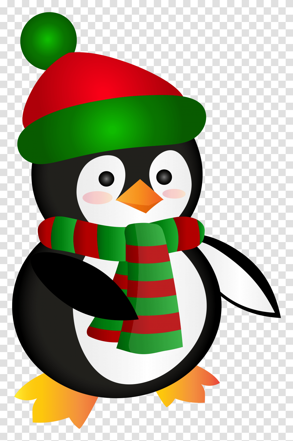 Cute Christmas Penguin Clip Art, Elf, Balloon, Green Transparent Png