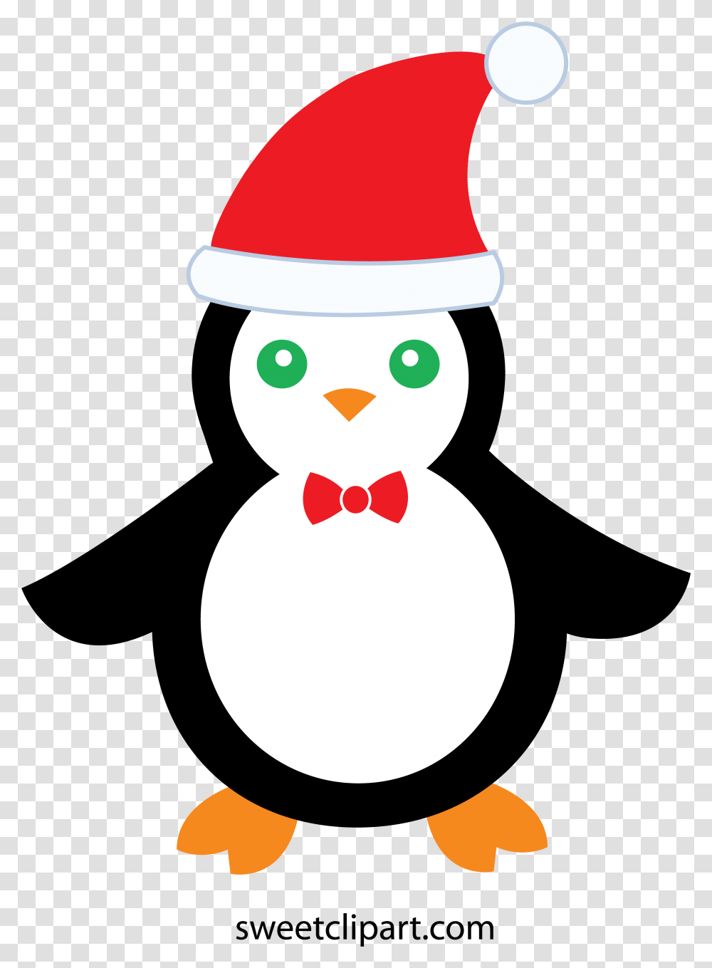 Cute Christmas Penguin Free Clip Art Penguin Santa Hat Clipart, Nature, Outdoors, Snowman, Winter Transparent Png