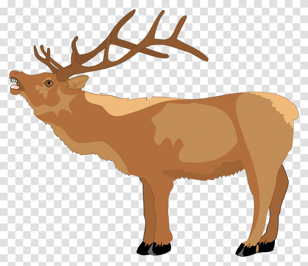 Cute Christmas Reindeer Clipart, Elk, Wildlife, Mammal, Animal Transparent Png