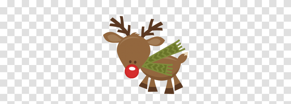 Cute Christmas Reindeer Clipart Free Clipart, Poster, Advertisement, Sack, Bag Transparent Png
