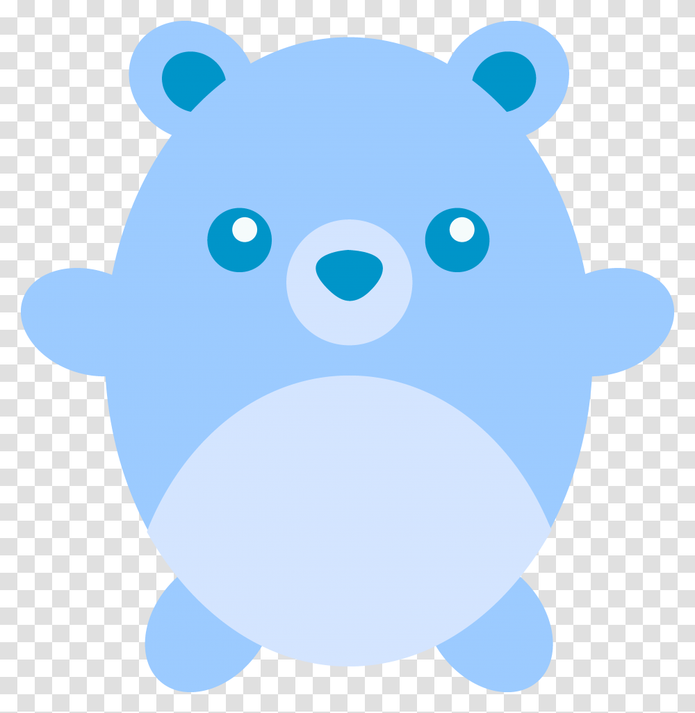 Cute Chubby Blue Teddy Bear, Animal, Soccer Ball, Football, Team Sport Transparent Png