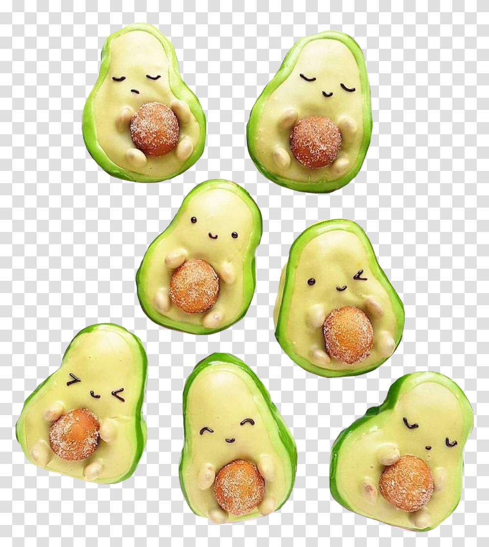 Cute Clipart Avocado Free For Kawaii Cute Anime Cute Avocado, Plant, Food, Fruit, Sliced Transparent Png