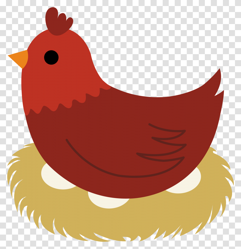 Cute Clipart Hen, Chicken, Poultry, Fowl, Bird Transparent Png