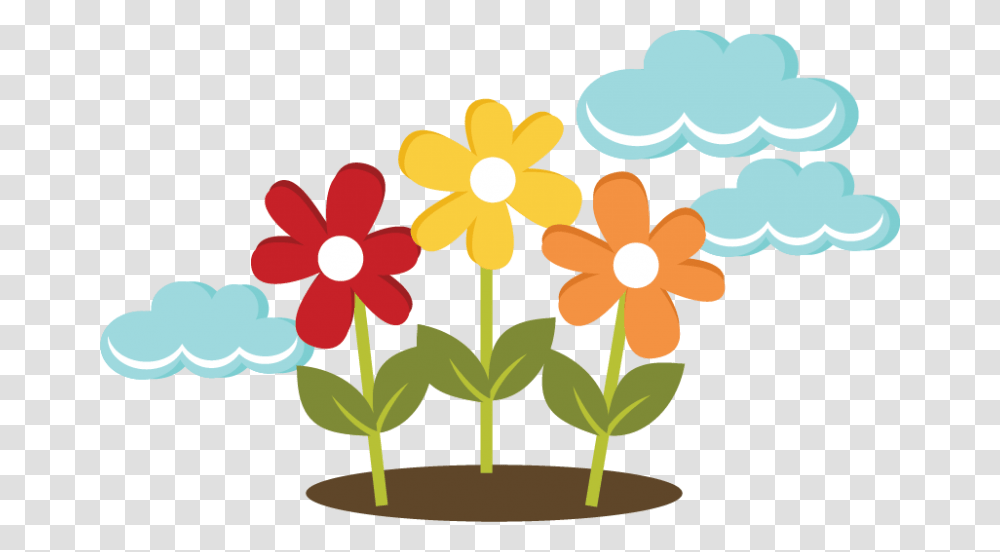 Cute Cloud Flowers And Clouds Clipart, Plant, Blossom, Daffodil, Anther Transparent Png