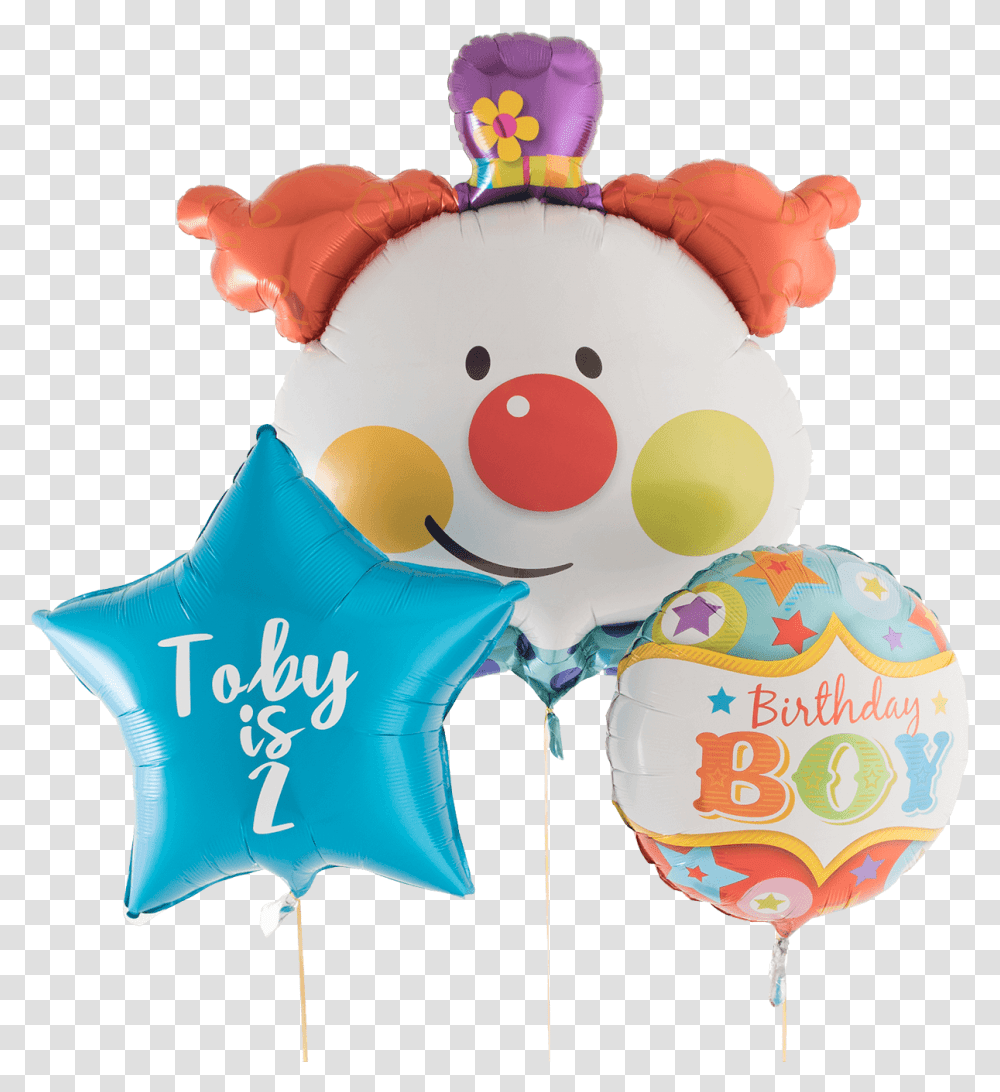 Cute Clown Bunch Balloon, Snowman, Outdoors, Nature, Plush Transparent Png