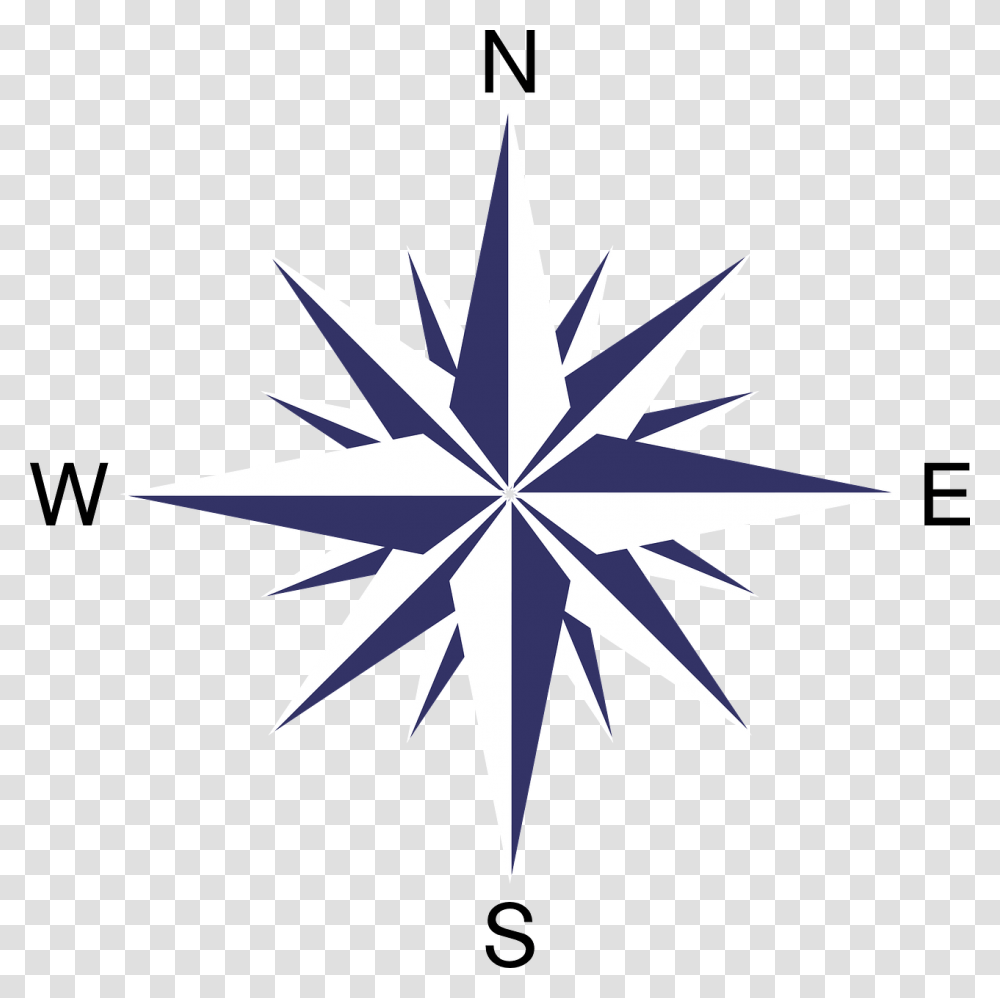 Cute Compass Rose Clipart, Cross, Star Symbol Transparent Png