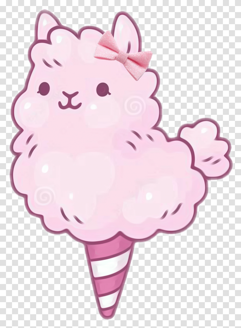 Cute Cotton Candy Cartoon, Birthday Cake, Dessert, Food, Sweets Transparent Png