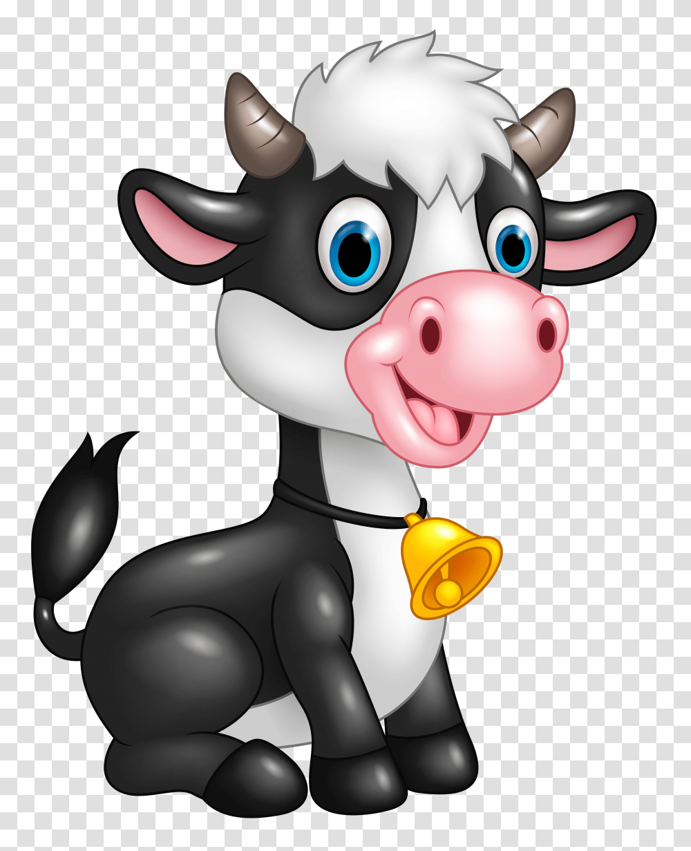 Cute Cow Cartoon Clipart, Toy, Mammal, Animal, Cattle Transparent Png