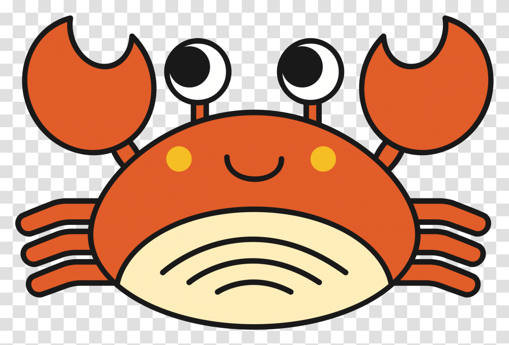 Cute Crab Clip Arts Cute Cartoon Crab, Seafood, Sea Life, Animal, King Crab Transparent Png
