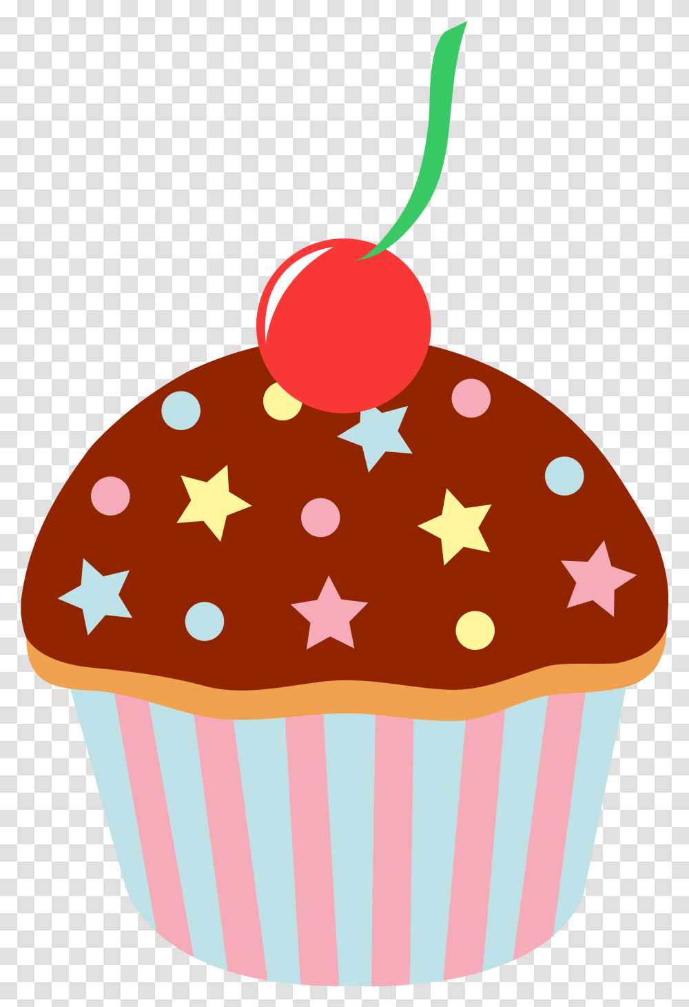 Cute Cupcake Clipart Cartoon Cakes And Sweets, Cream, Dessert, Food, Creme Transparent Png