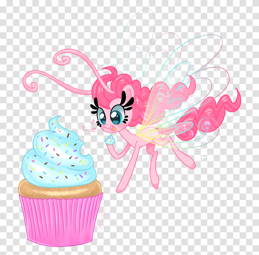 Cute Cupcake My Little Pony Breezies Pinkie Pie, Cream, Dessert, Food, Creme Transparent Png