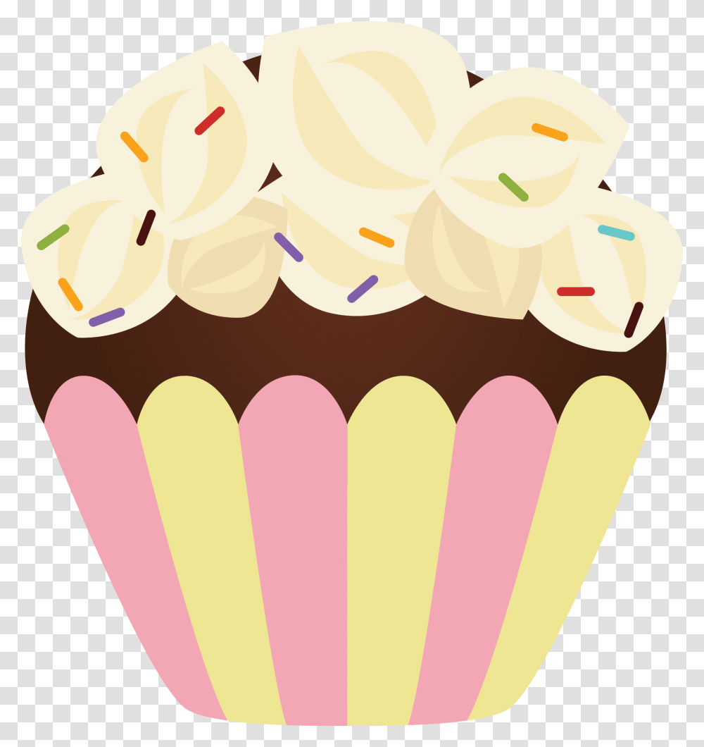Cute Cupcakes Clipart Download, Cream, Dessert, Food, Creme Transparent Png