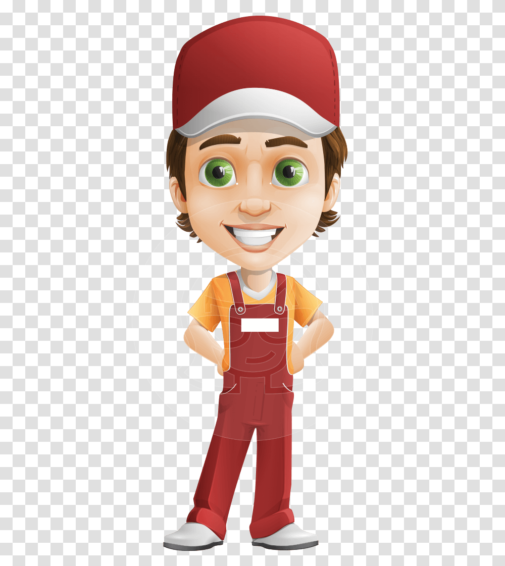 Cute Delivery Boy Cartoon Vector Character Aka Ethan Cartoon, Person, Human, Doll, Toy Transparent Png
