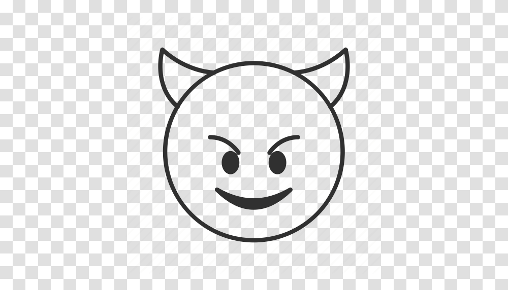 Cute Devil Devil Devil Face Evil Horns Imp Smiling Devil Icon, Gray, Electronics Transparent Png