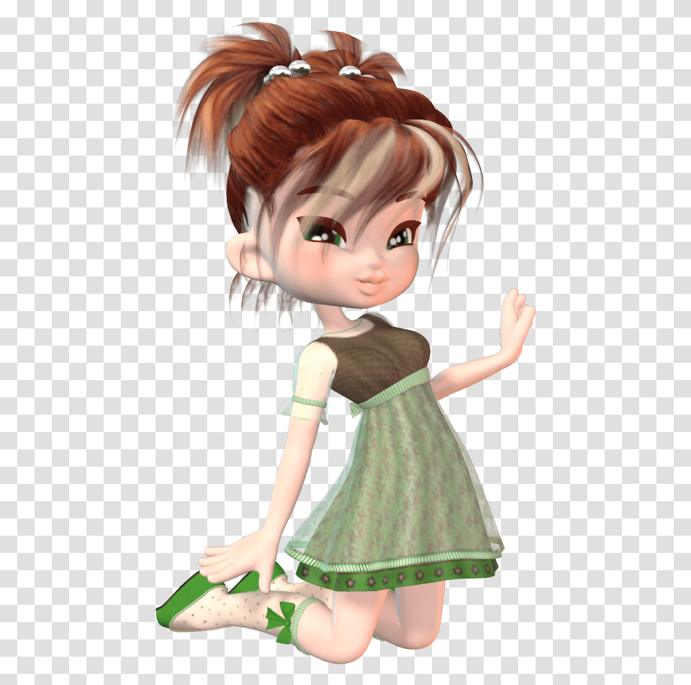 Cute Doll Cookie Cartoon, Toy, Person, Human, Skirt Transparent Png