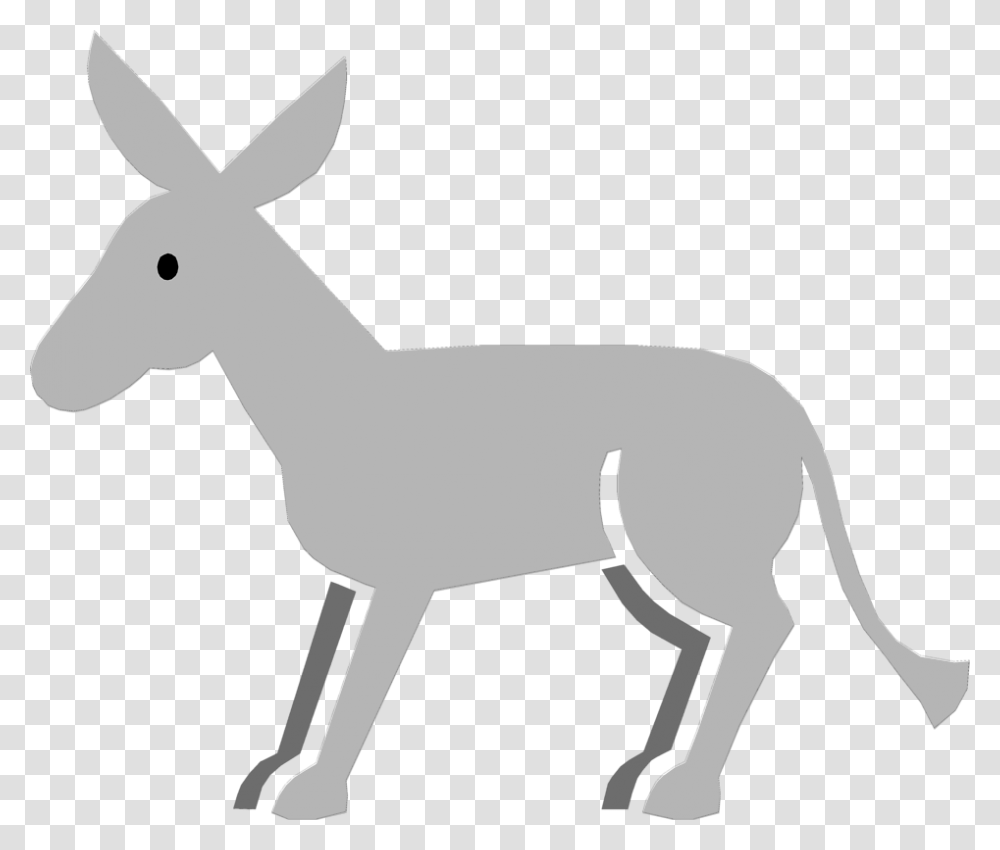 Cute Donkey Line Art, Mammal, Animal, Kangaroo, Wallaby Transparent Png