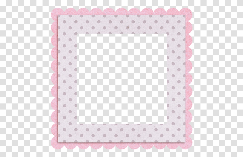 Cute Doted Frame Square Picture, Rug, Label, Text, Quilt Transparent Png