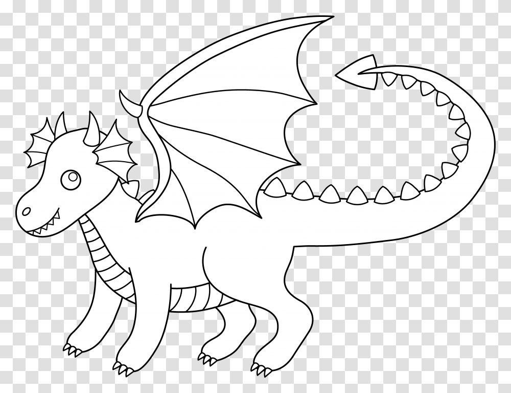 Cute Dragon Coloring Pages Bp Business Card Transparent Png