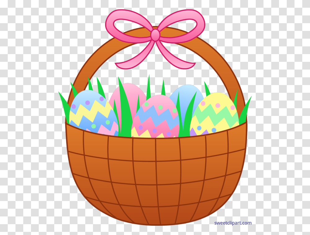 Cute Easter Basket With Eggs Clip Art, Easter Egg, Food, Balloon, Birthday Cake Transparent Png
