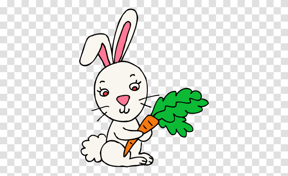 Cute Easter Bunny With Carrot, Plant, Food, Vegetable, Radish Transparent Png