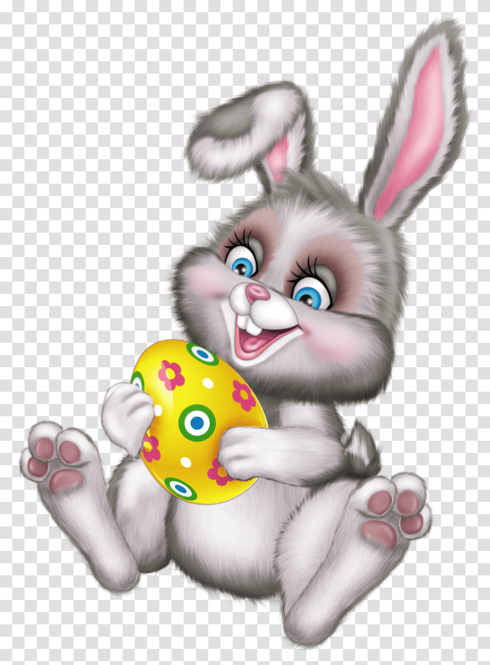 Cute Easter Bunny With Egg Picture Easter Bunny Clipart, Toy, Sweets, Food, Confectionery Transparent Png