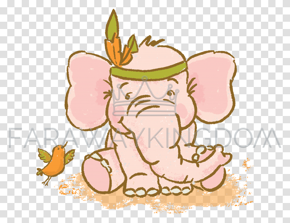 Cute Elephant Cartoon Safari Animal Vector Illustration Card Logo, Plant, Food, Fungus, Text Transparent Png