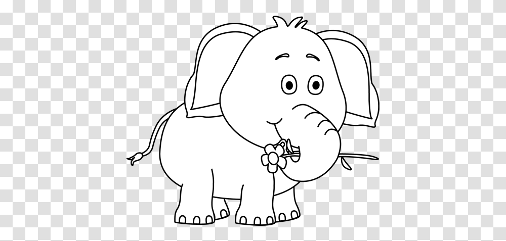 Cute Elephant Drawings Cute Animal Black And White Clipart, Plant, Mammal, Rodeo, Wildlife Transparent Png