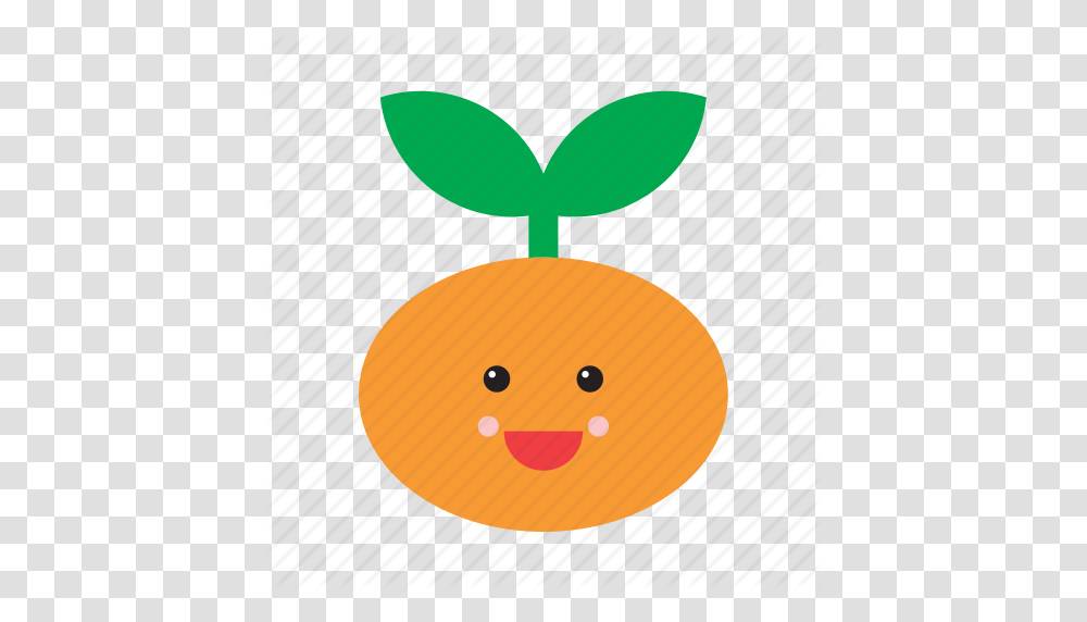 Cute Emoji Emoticon Face Food Fruit Tangerine Icon, Plant, Vegetable, Carrot, Label Transparent Png