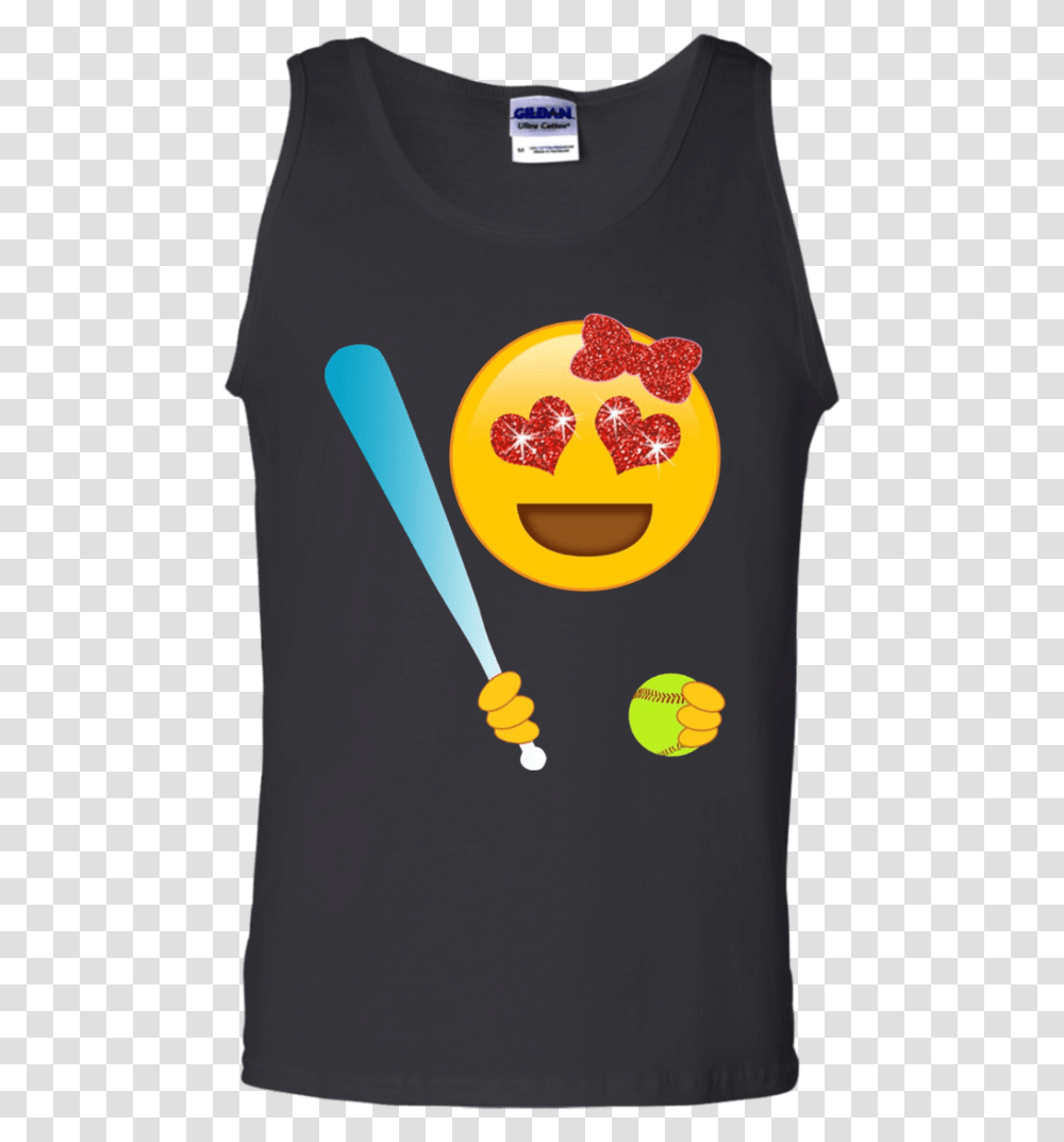 Cute Emoji Softball Player For Girls And Teens Tank Deebo Bike Rental Shirt, Sport, Sports, Team Sport, Baseball Transparent Png