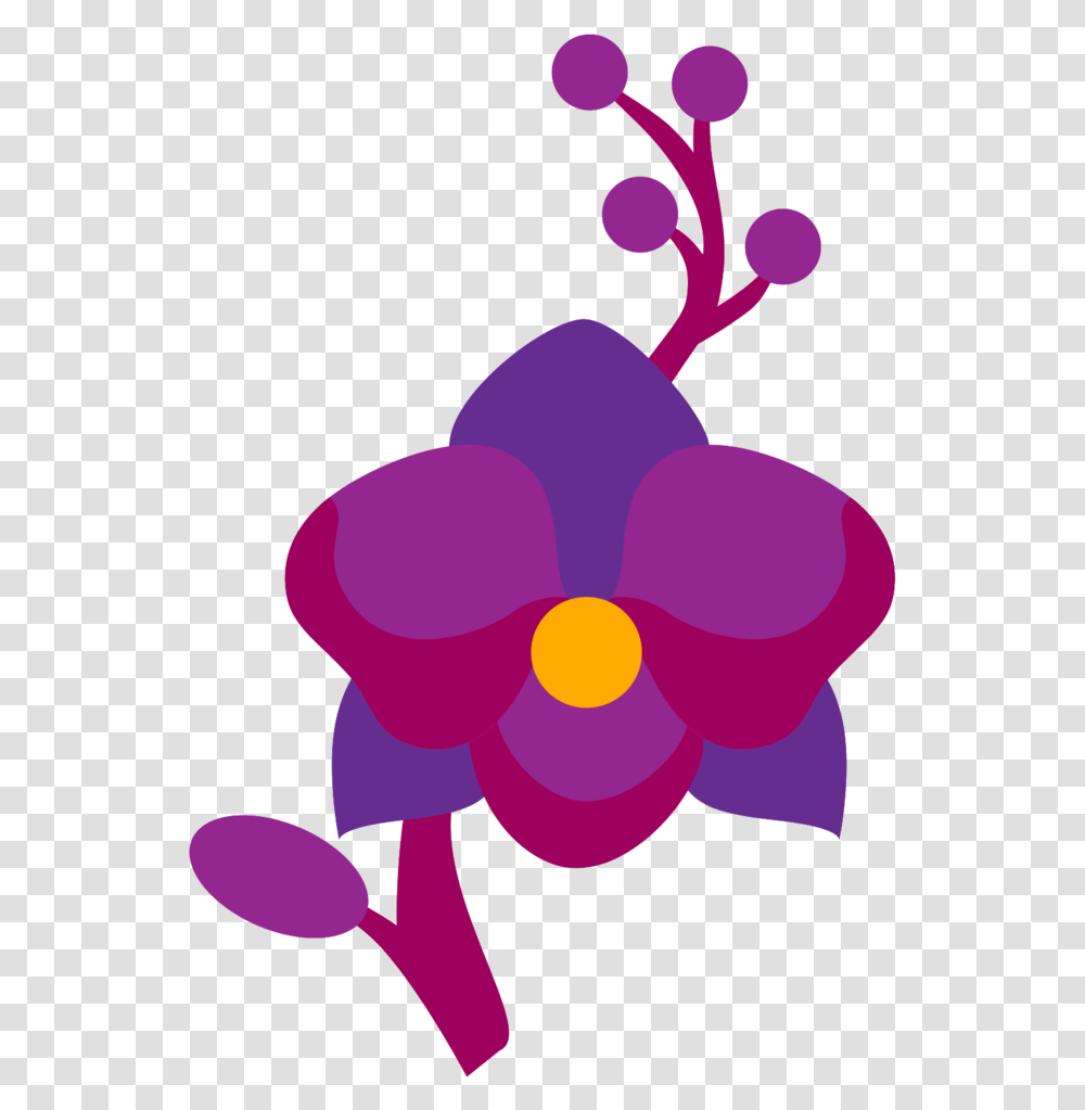 Cute Flower With Background Orchid, Purple, Plant, Food, Vegetable Transparent Png