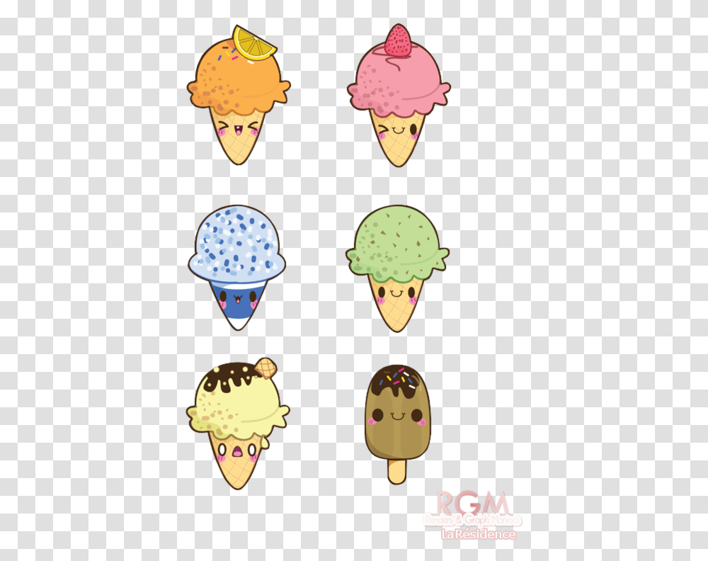 Cute Food Doodles Gelato Hnh V Cute Food, Cream, Dessert, Icing, Plant Transparent Png