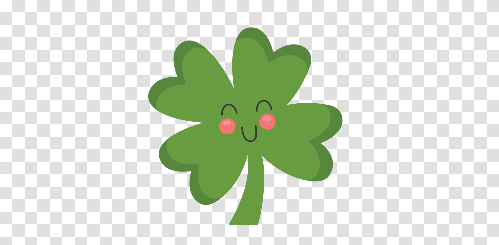 Cute Four Leaf Clover For Scrapbooking Silhouette, Green, Plant Transparent Png