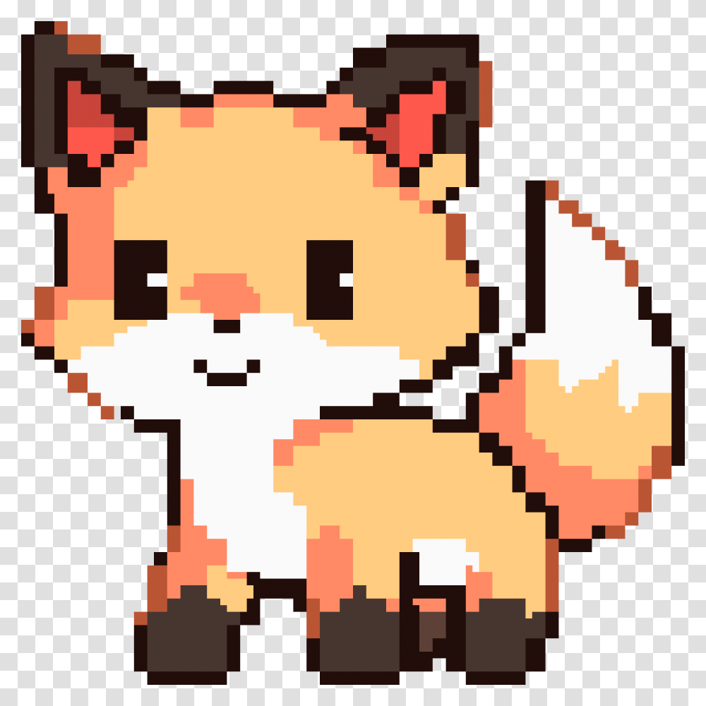 Cute Fox Cute Pixel Art Fox, Rug, Animal Transparent Png