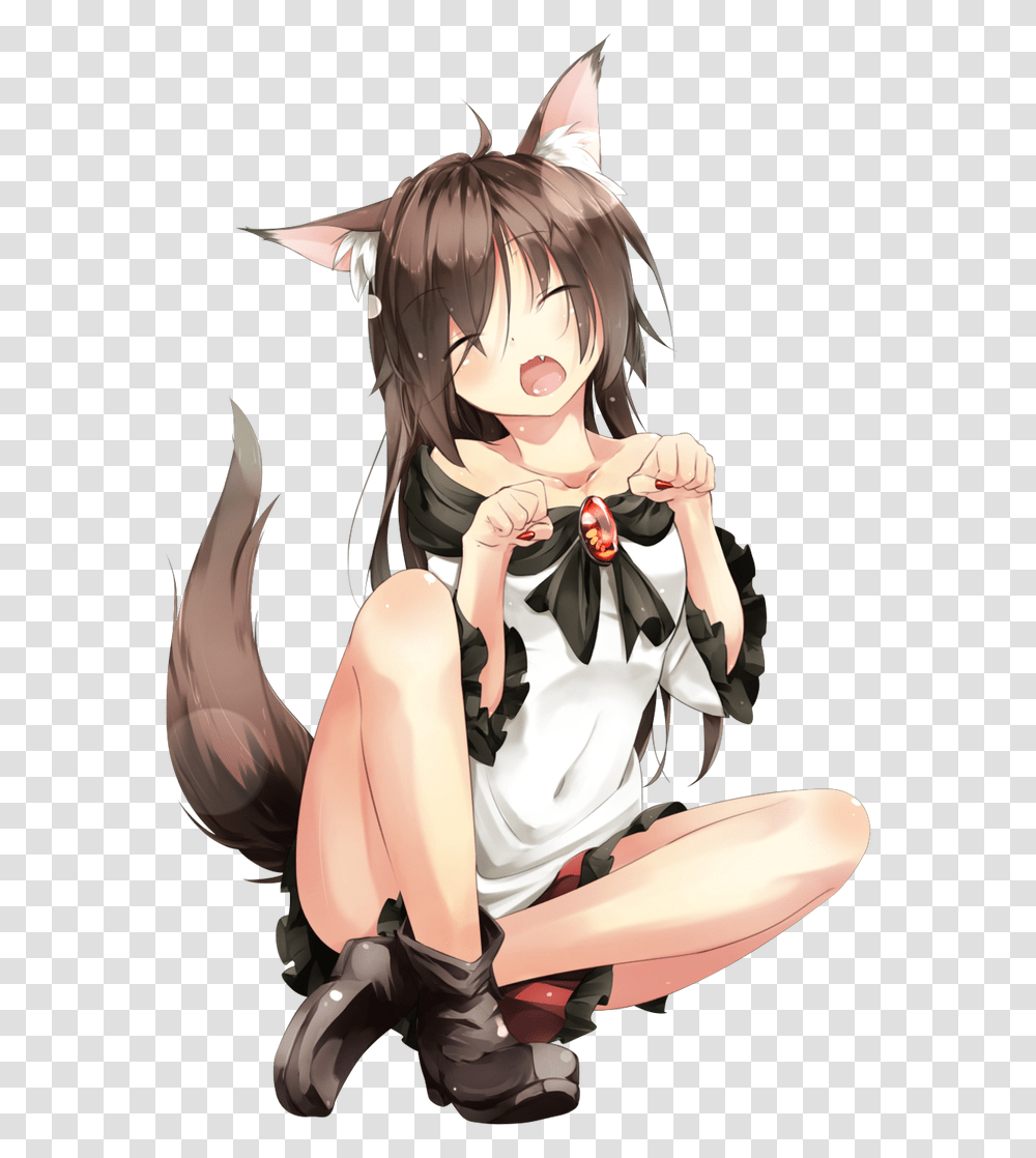 Cute Fox Girl Anime, Manga, Comics, Book, Person Transparent Png