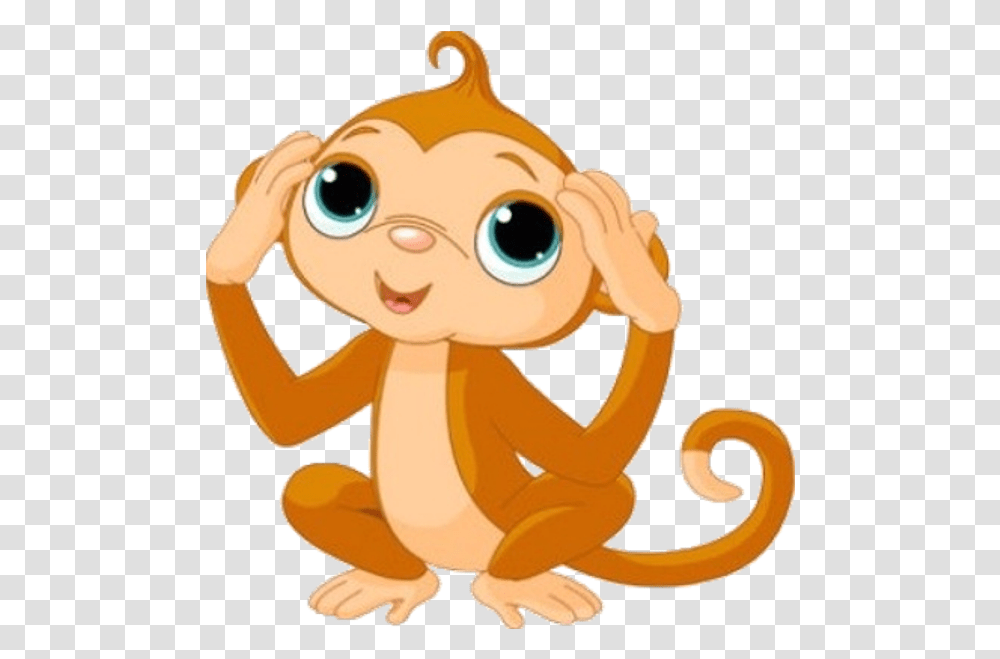 Cute Funny Cartoon Baby Monkey Clip Art Monkey Clip Art, Toy, Cupid Transparent Png