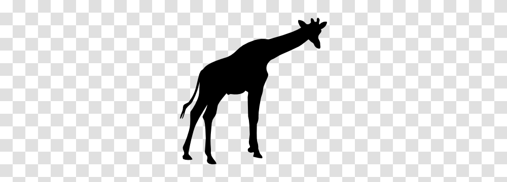 Cute Giraffe Silhouette Sticker, Animal, Mammal, Wildlife, Dog Transparent Png