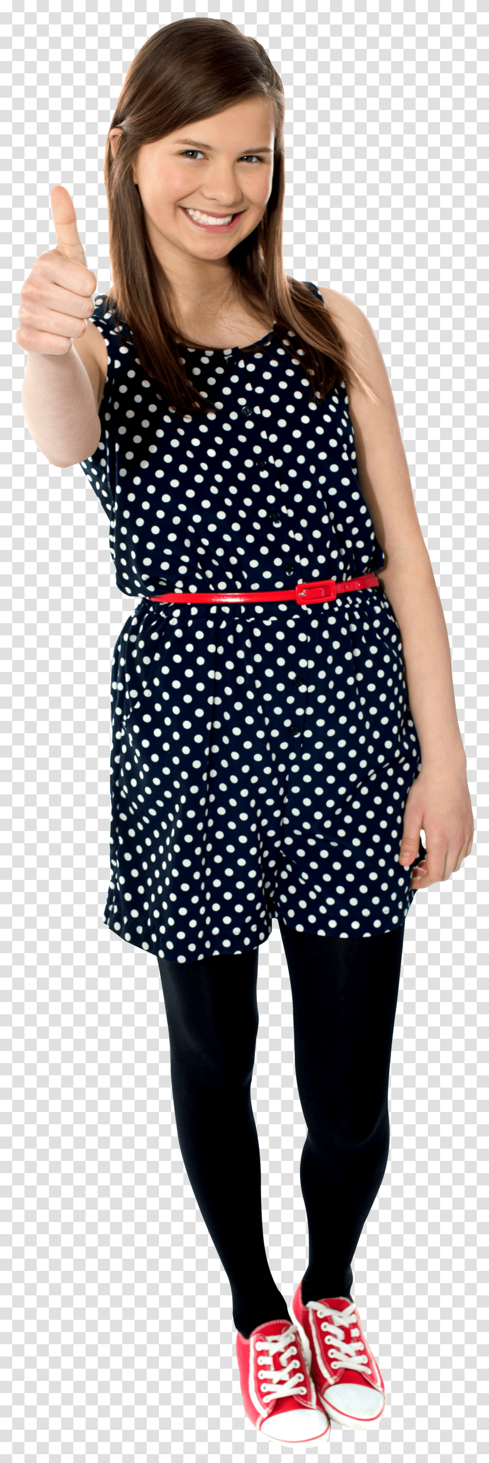 Cute Girl Image Polka Dot Transparent Png