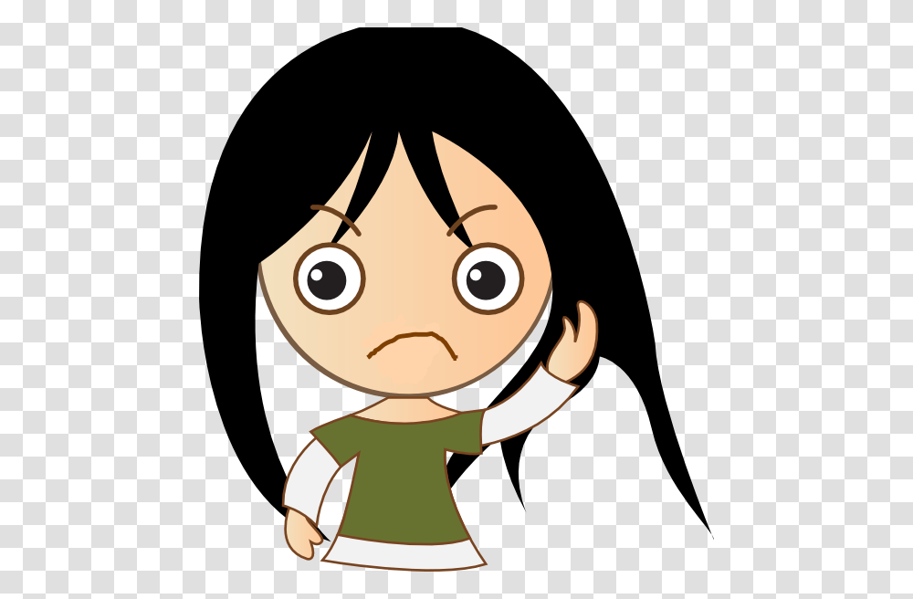 Cute Girl Sad Clip Arts For Web, Drawing, Face, Photography, Stencil Transparent Png