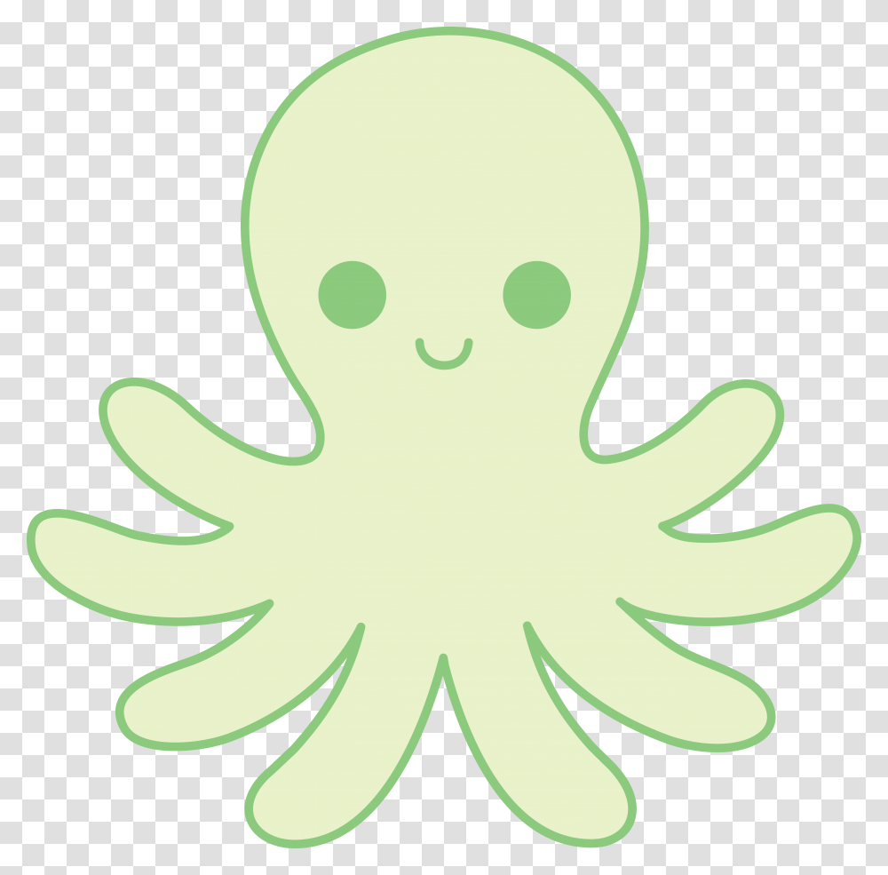 Cute Green Octopus, Snowflake, Ornament Transparent Png
