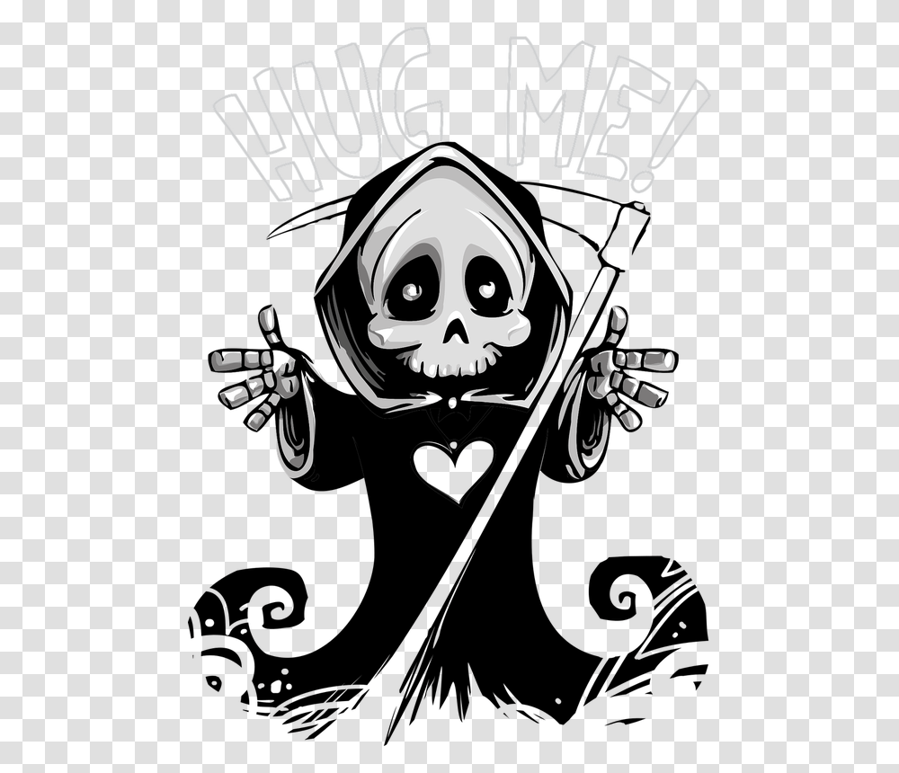 Cute Grim Reaper, Stencil, Pirate, Poster Transparent Png