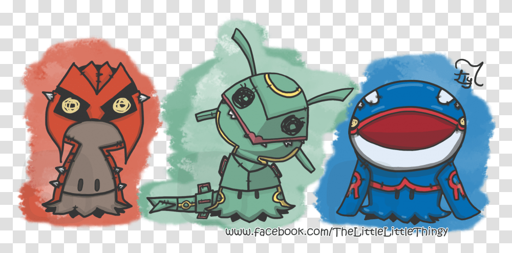 Cute Groudon Kyogre And Rayquaza, Poster, Advertisement, Robot Transparent Png