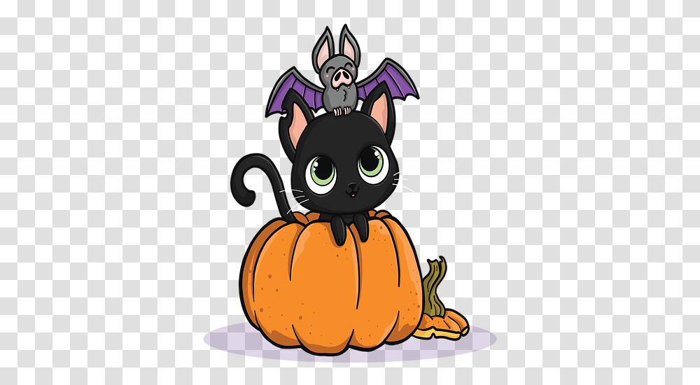 Cute Halloween Cat Free Download Clip Art Webcomicmsnet Cute Halloween, Plant, Pumpkin, Vegetable, Food Transparent Png