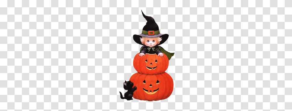 Cute Halloween Clip Art Cute Halloween Cartoon Baby Witches, Plant, Pumpkin, Vegetable, Food Transparent Png