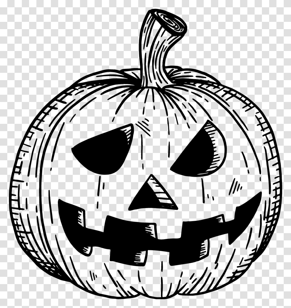 Cute Halloween Jack O Lantern Coloring Jack O Lantern Black And White, Stencil, Grenade, Bomb, Weapon Transparent Png