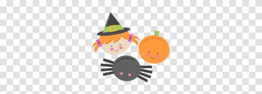 Cute Halloween Monsters Witch Pumpkin Spider Scrapbook Cut, Snowman, Pottery Transparent Png
